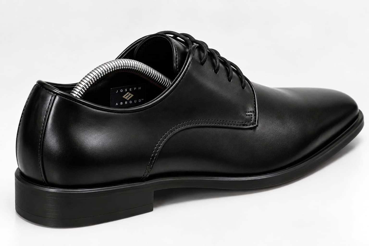 Joseph Abboud Black Leather Derby Dress Shoes - view 3
